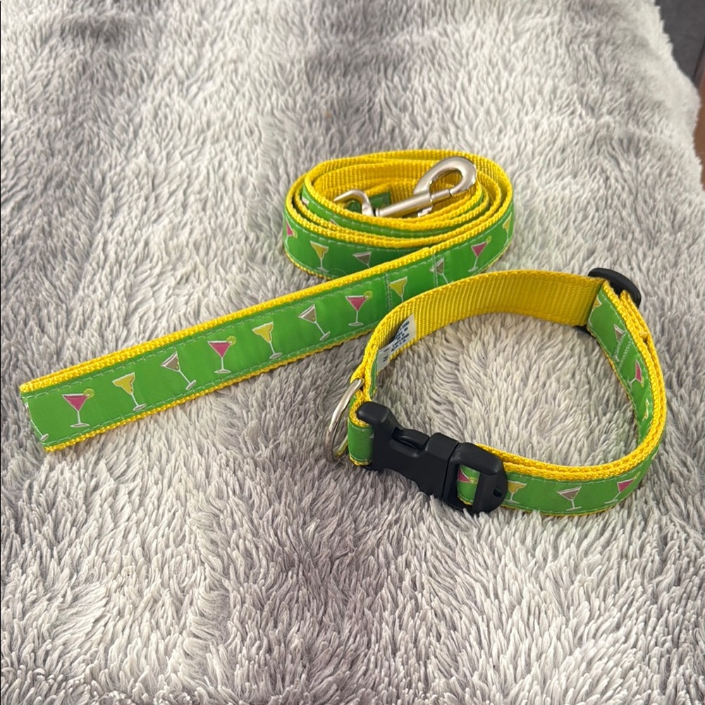 Martini Dog Collar and Leash Set